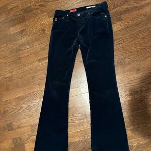AG the Angel Dark Navy Blue Velvet Flare Jeans‎ size 28 Regular